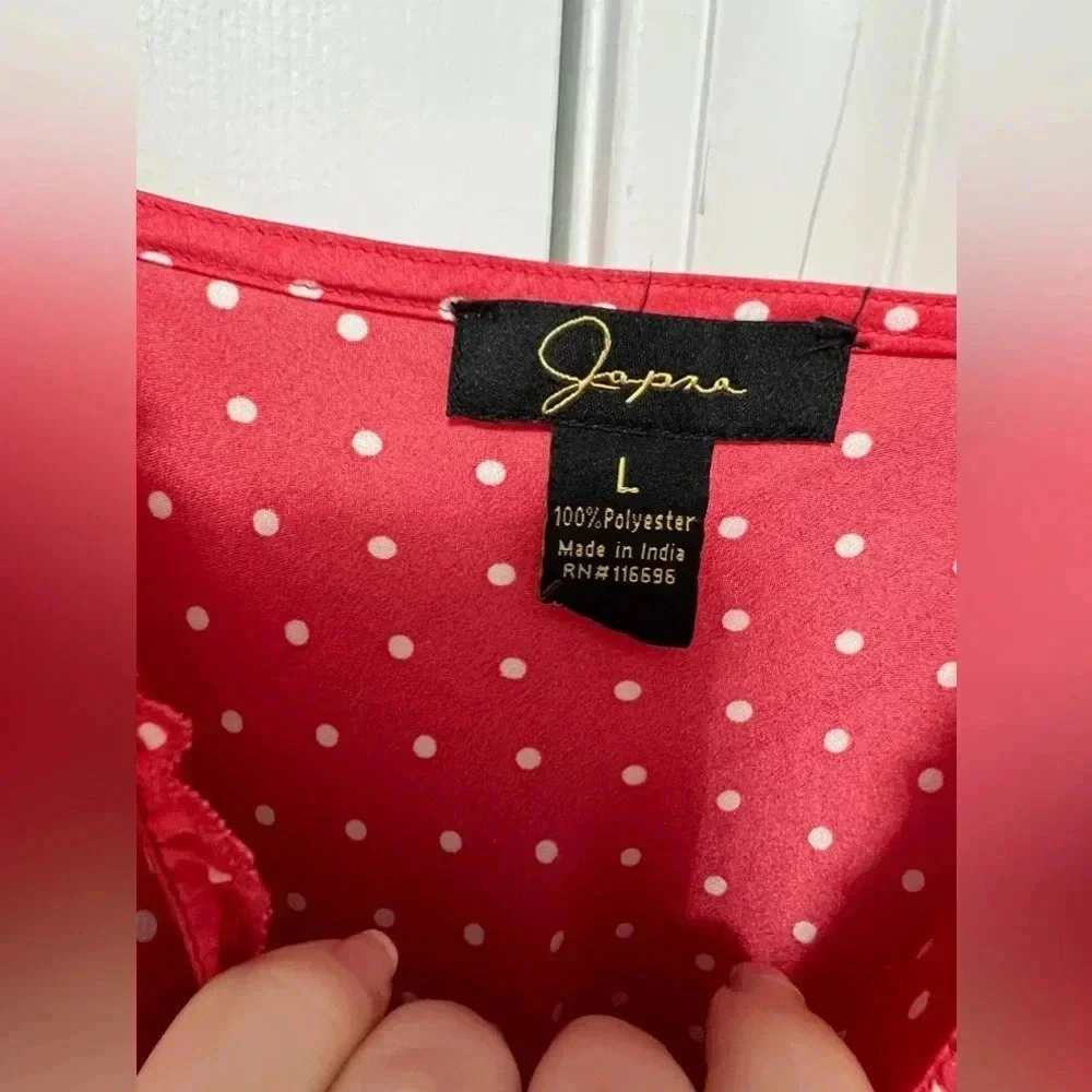Silk Polka Dot Dress in red - Picture 3 of 3